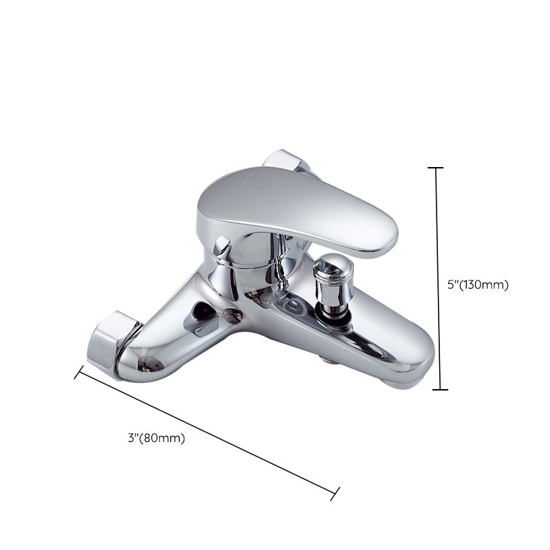 Lisslune | Modern Silver Faucet Copper with 1-Handle 2-Hole Bathroom Faucet