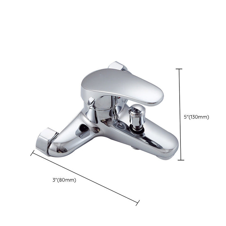 Lisslune | Modern Silver Faucet Copper with 1-Handle 2-Hole Bathroom Faucet