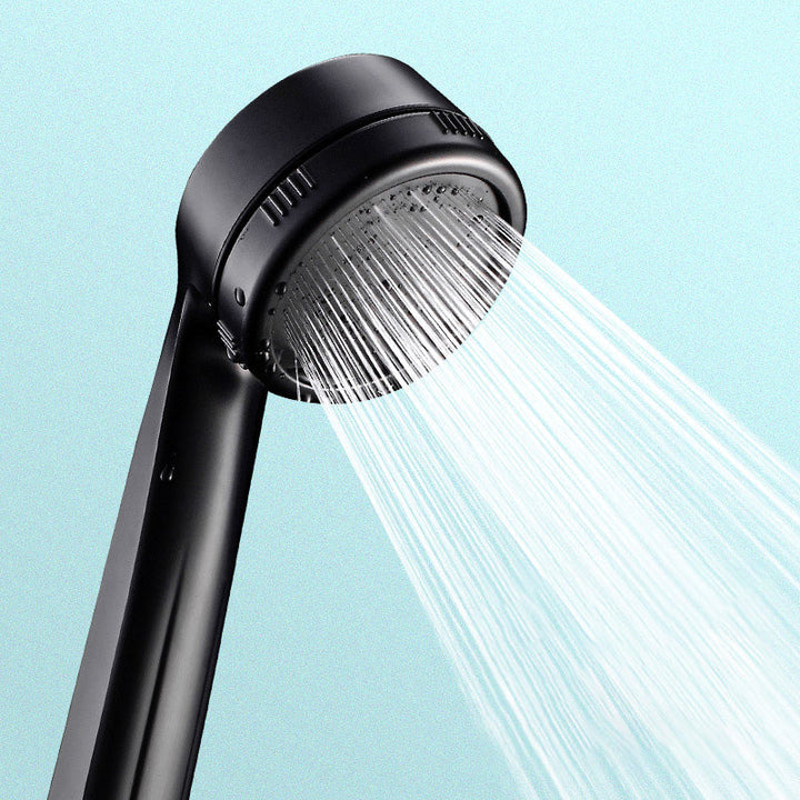 Lisslune | Contemporary Showerhead Round Handheld Showerhead Combination in Black