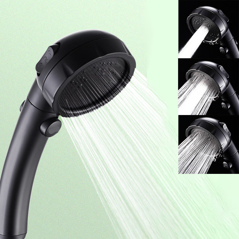 Lisslune | Contemporary Showerhead Round Handheld Showerhead Combination in Black