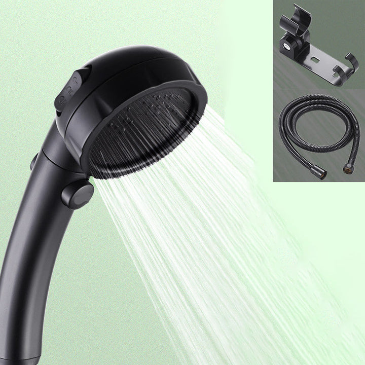 Lisslune | Contemporary Showerhead Round Handheld Showerhead Combination in Black