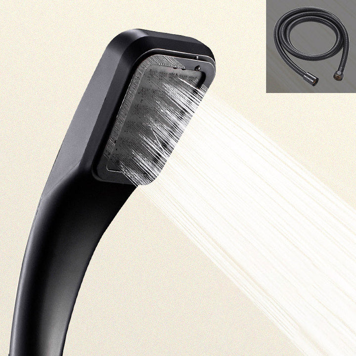 Lisslune | Contemporary Showerhead Round Handheld Showerhead Combination in Black