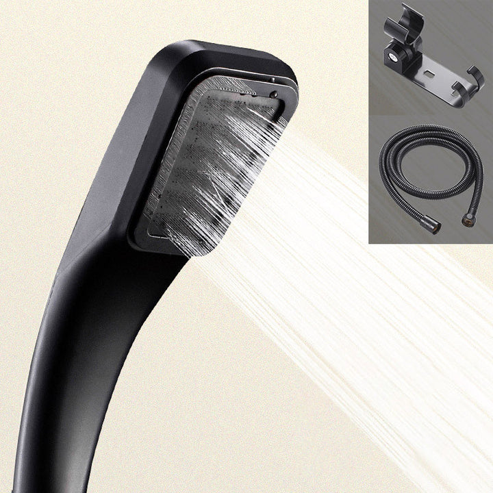 Lisslune | Contemporary Showerhead Round Handheld Showerhead Combination in Black