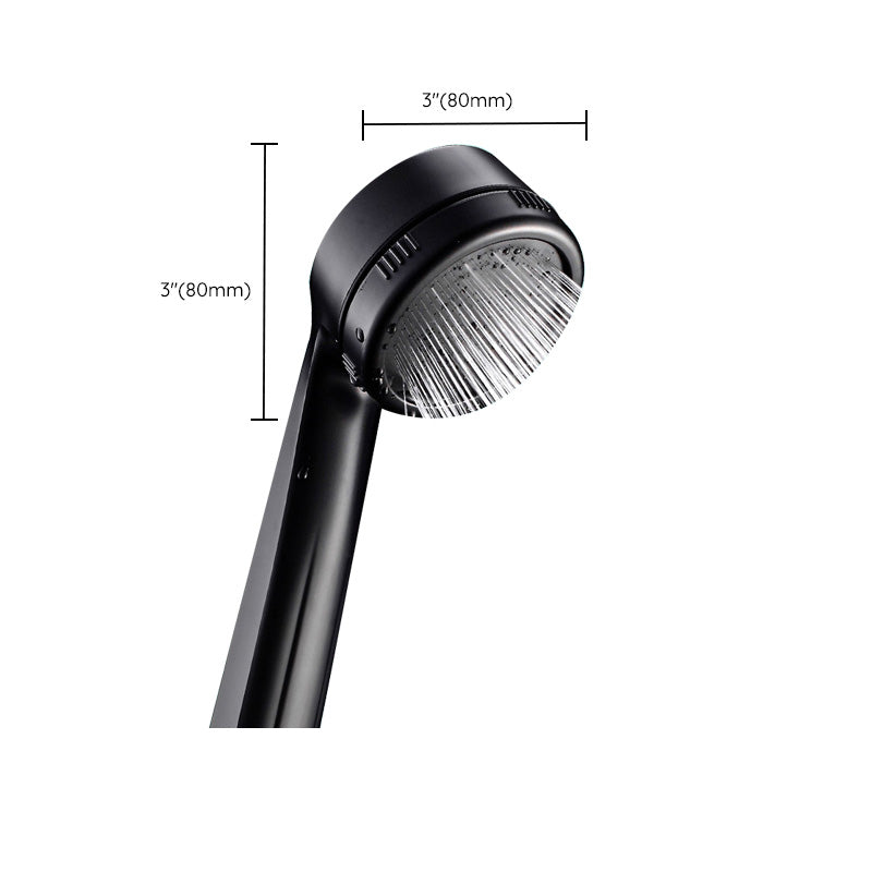 Lisslune | Contemporary Showerhead Round Handheld Showerhead Combination in Black