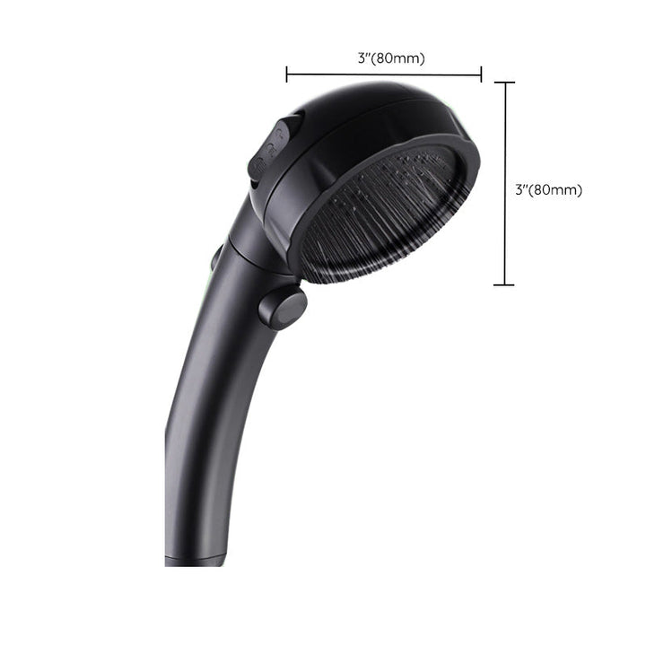 Lisslune | Contemporary Showerhead Round Handheld Showerhead Combination in Black