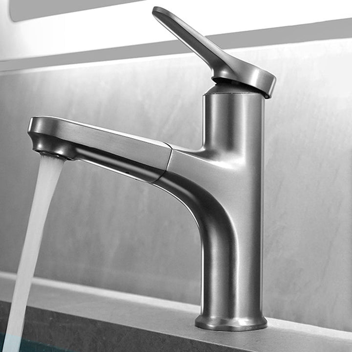 Lisslune | Simplicity Brass Sink Faucet Low Arc Solid Color Centerset Vanity Faucet for the Bathroom