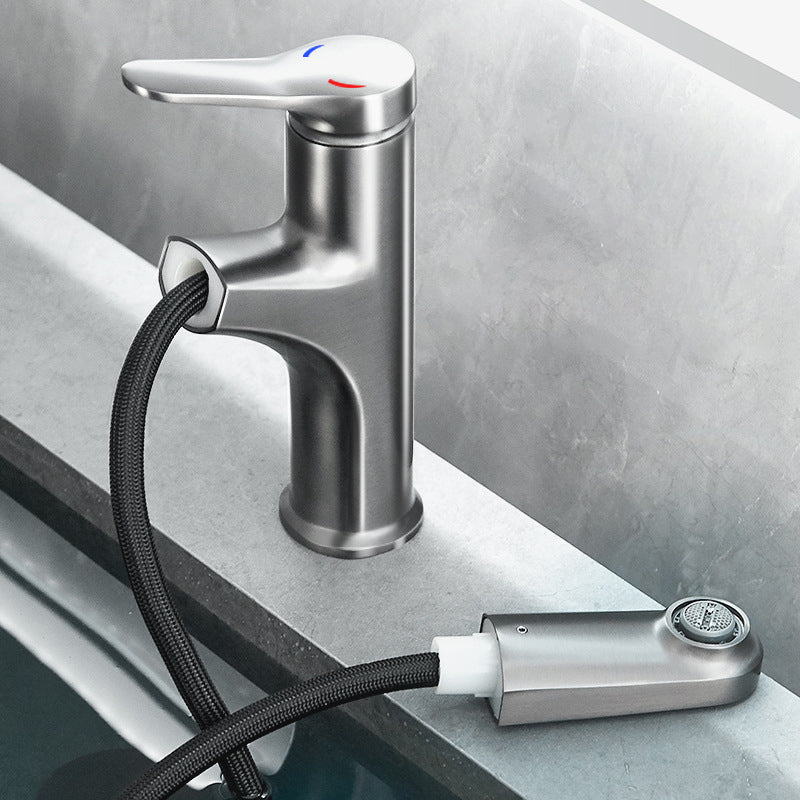 Lisslune | Simplicity Brass Sink Faucet Low Arc Solid Color Centerset Vanity Faucet for the Bathroom