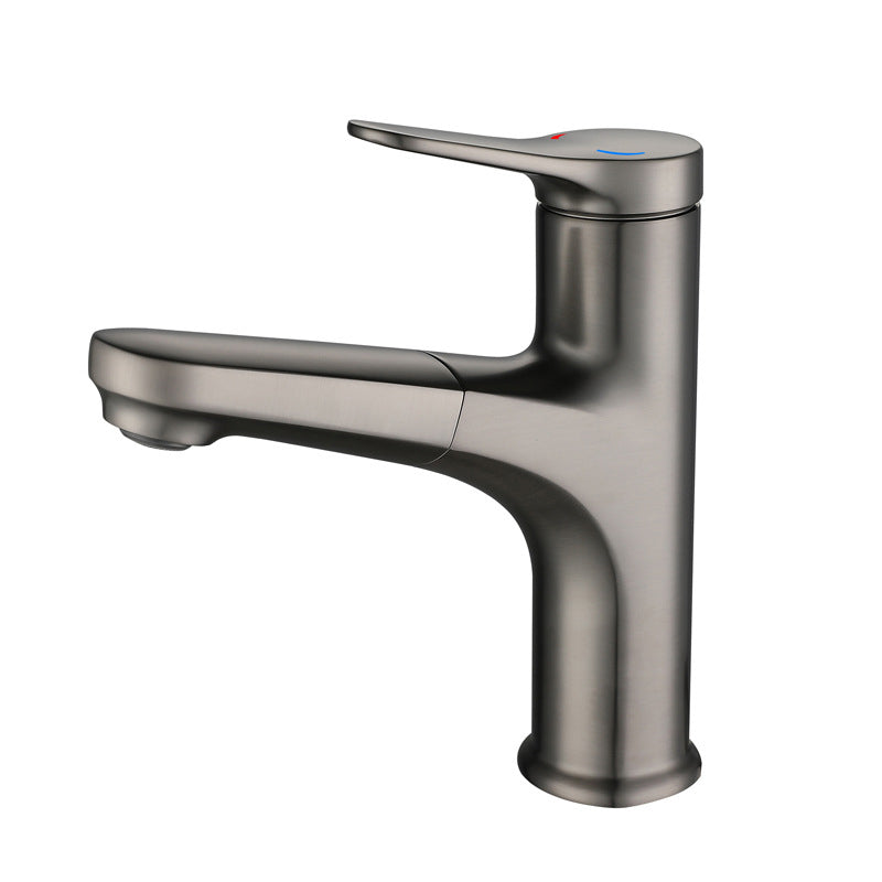Lisslune | Simplicity Brass Sink Faucet Low Arc Solid Color Centerset Vanity Faucet for the Bathroom