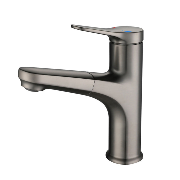 Lisslune | Simplicity Brass Sink Faucet Low Arc Solid Color Centerset Vanity Faucet for the Bathroom