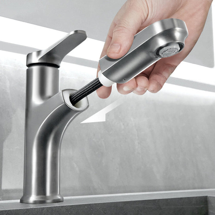 Lisslune | Simplicity Brass Sink Faucet Low Arc Solid Color Centerset Vanity Faucet for the Bathroom