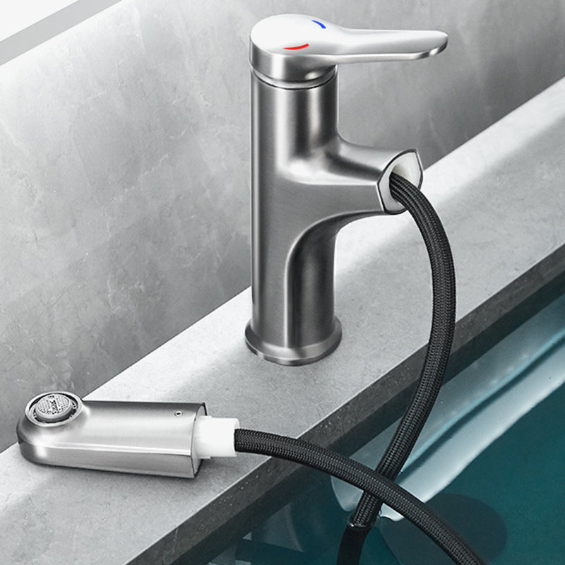 Lisslune | Simplicity Brass Sink Faucet Low Arc Solid Color Centerset Vanity Faucet for the Bathroom