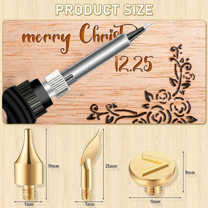 Lisslune | 26 Letters Copper Mold —DIY Wood Burning/Carving Set