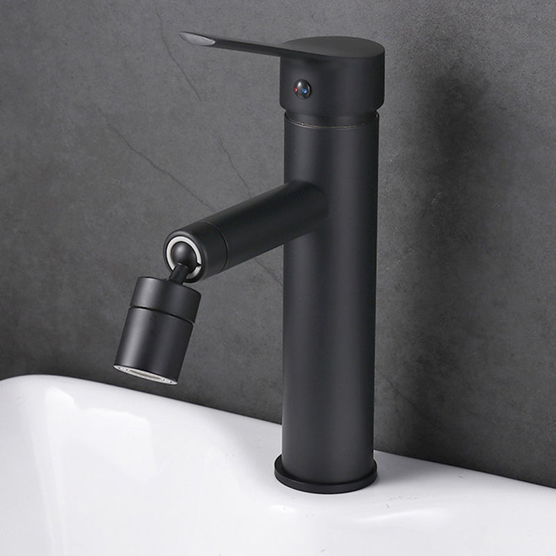 Lisslune | Modern Sink Faucet Copper Lever Handle Low Arc Pull-Out Sink Faucet
