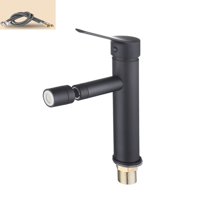 Lisslune | Modern Sink Faucet Copper Lever Handle Low Arc Pull-Out Sink Faucet
