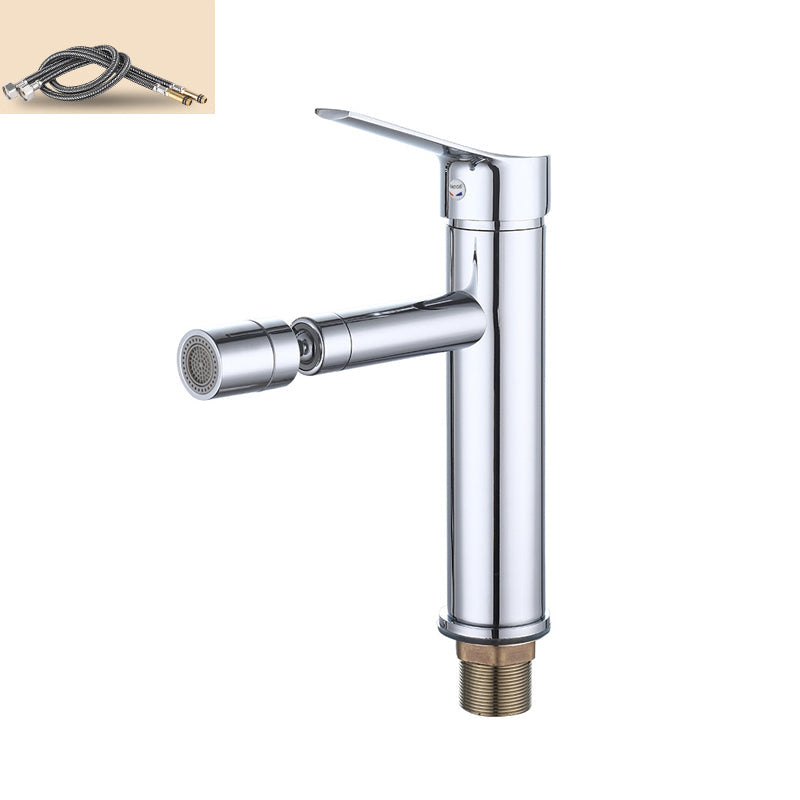 Lisslune | Modern Sink Faucet Copper Lever Handle Low Arc Pull-Out Sink Faucet