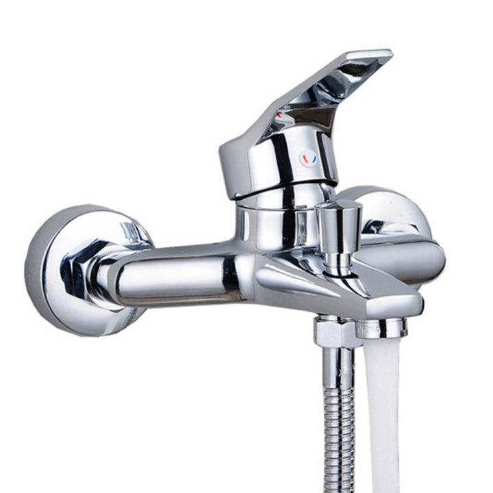 Lisslune | Modern Silver Bathtub Spout Single-Hole and Two-Hole Installation Faucet