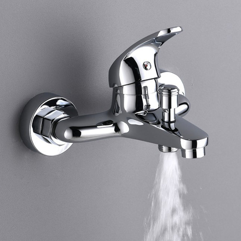 Lisslune | Modern Silver Bathtub Spout Single-Hole and Two-Hole Installation Faucet