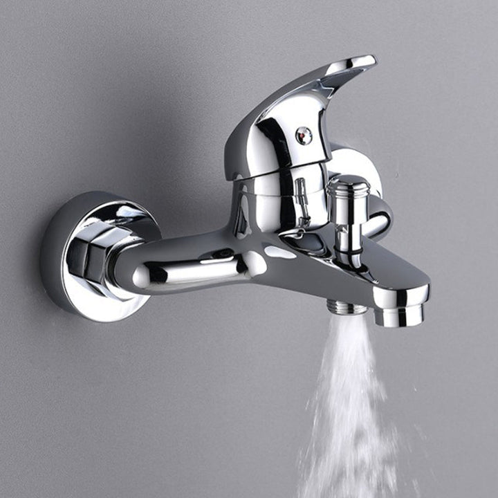 Lisslune | Modern Silver Bathtub Spout Single-Hole and Two-Hole Installation Faucet