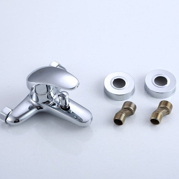 Lisslune | Modern Silver Bathtub Spout Single-Hole and Two-Hole Installation Faucet
