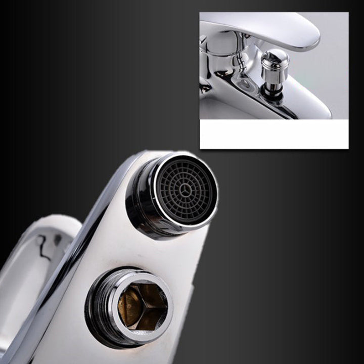 Lisslune | Modern Silver Bathtub Spout Single-Hole and Two-Hole Installation Faucet