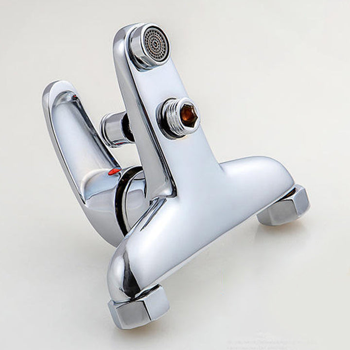 Lisslune | Modern Silver Bathtub Spout Single-Hole and Two-Hole Installation Faucet