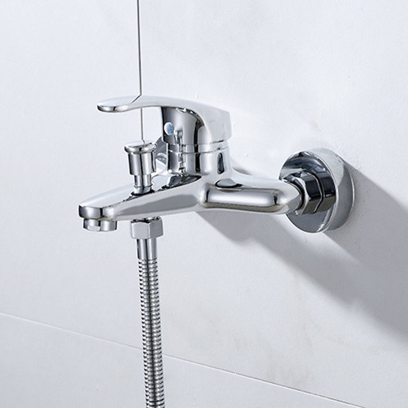Lisslune | Modern Silver Bathtub Spout Single-Hole and Two-Hole Installation Faucet