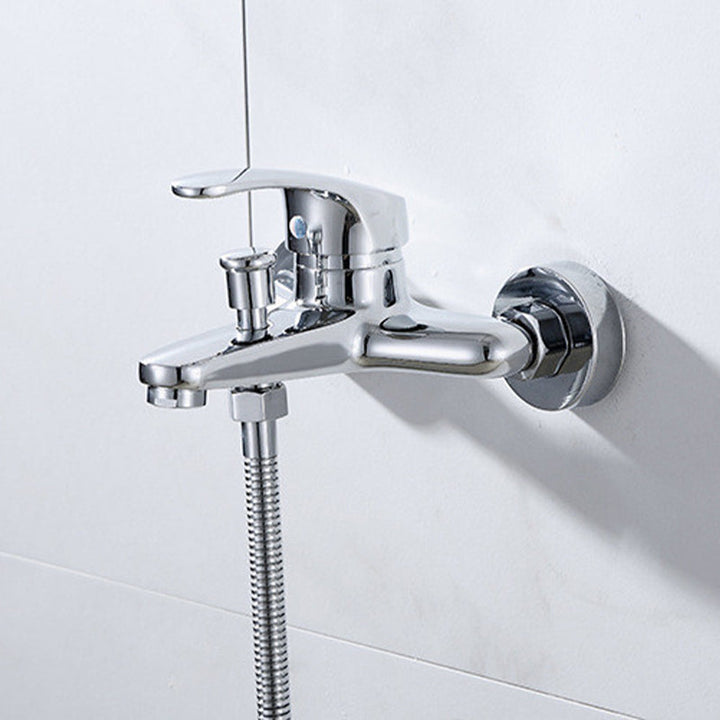 Lisslune | Modern Silver Bathtub Spout Single-Hole and Two-Hole Installation Faucet