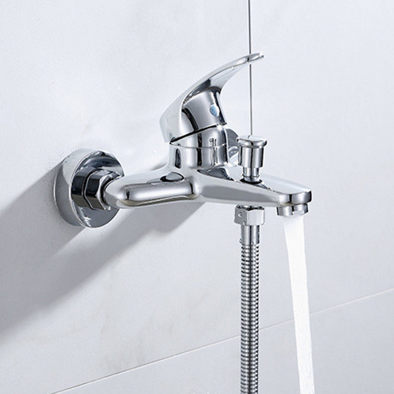 Lisslune | Modern Silver Bathtub Spout Single-Hole and Two-Hole Installation Faucet