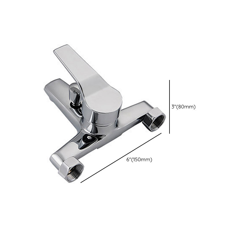 Lisslune | Modern Silver Bathtub Spout Single-Hole and Two-Hole Installation Faucet