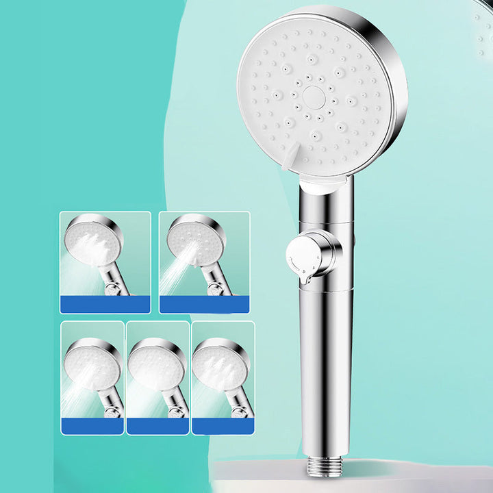 Lisslune | Round Handheld Showerhead Plastic Adjustable Spray Pattern Showerhead for Home
