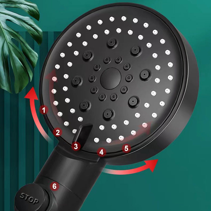 Lisslune | Round Handheld Showerhead Plastic Adjustable Spray Pattern Showerhead for Home