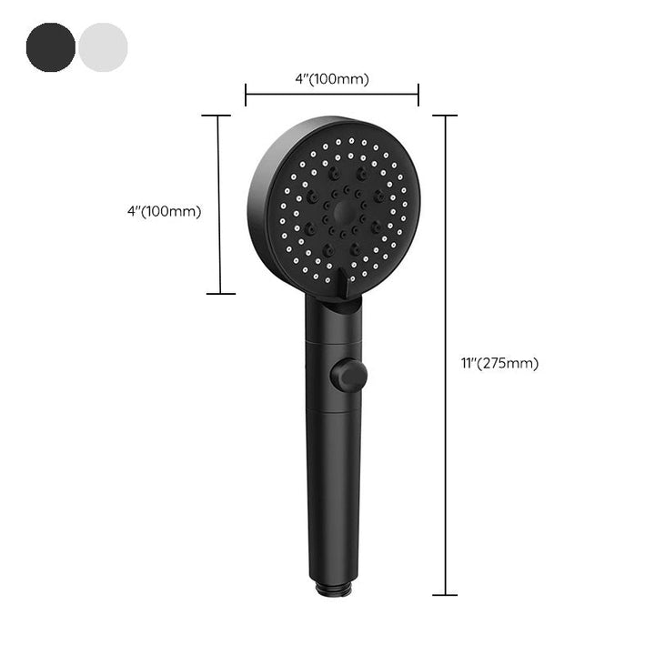 Lisslune | Round Handheld Showerhead Plastic Adjustable Spray Pattern Showerhead for Home