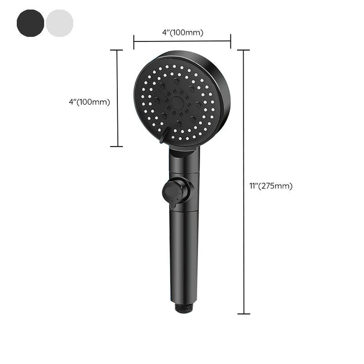 Lisslune | Round Handheld Showerhead Plastic Adjustable Spray Pattern Showerhead for Home