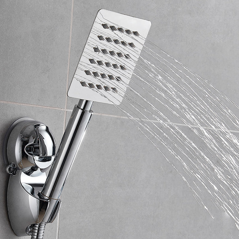 Lisslune | Silver Square Double Shower Head Modern Water Filtration Wall Mounted Shower Head
