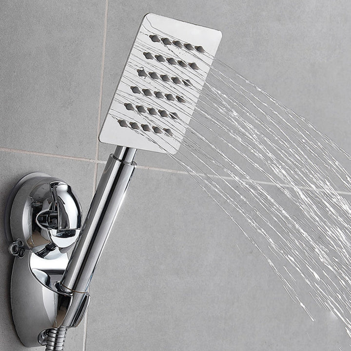 Lisslune | Silver Square Double Shower Head Modern Water Filtration Wall Mounted Shower Head