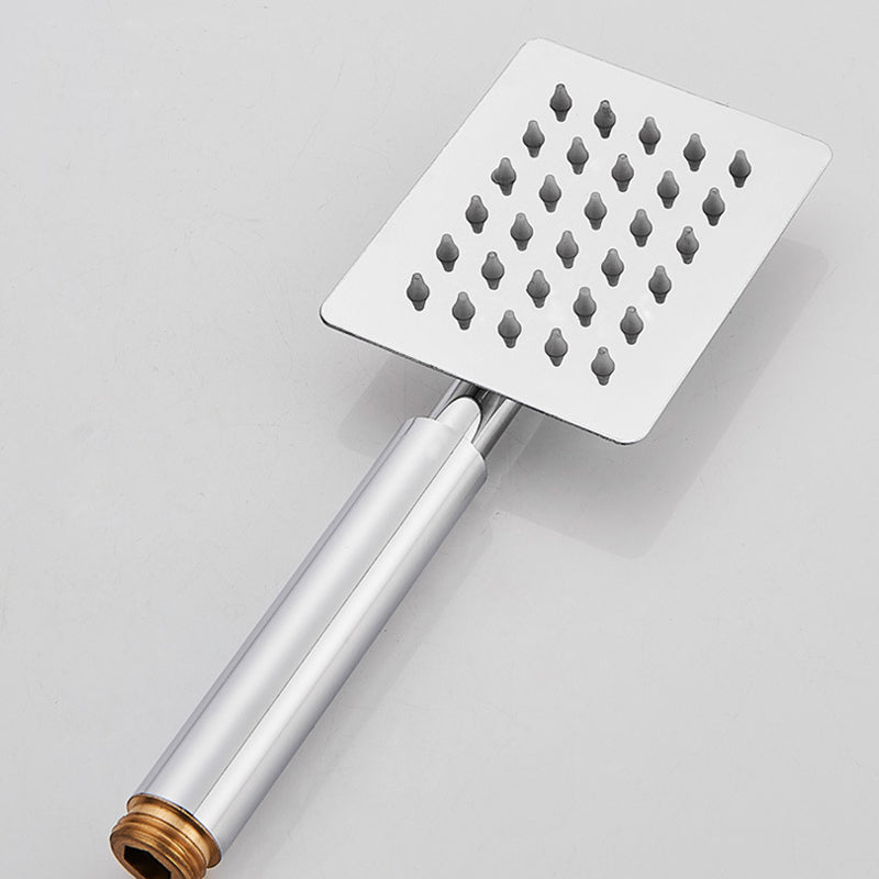 Lisslune | Silver Square Double Shower Head Modern Water Filtration Wall Mounted Shower Head