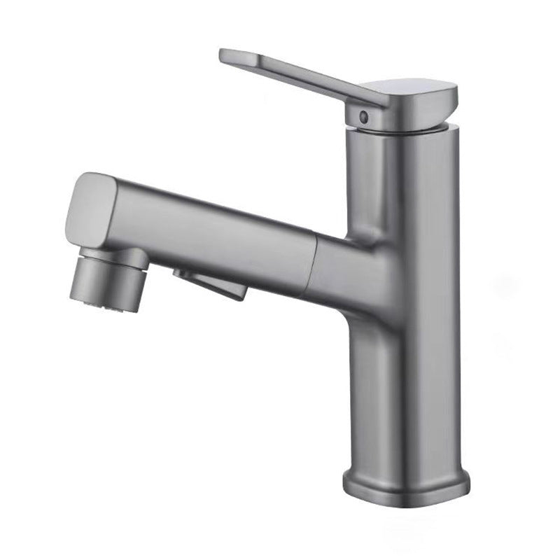 Lisslune | Modern Bathroom Sink Faucet with Brass Lever Handles and Swivel Spout