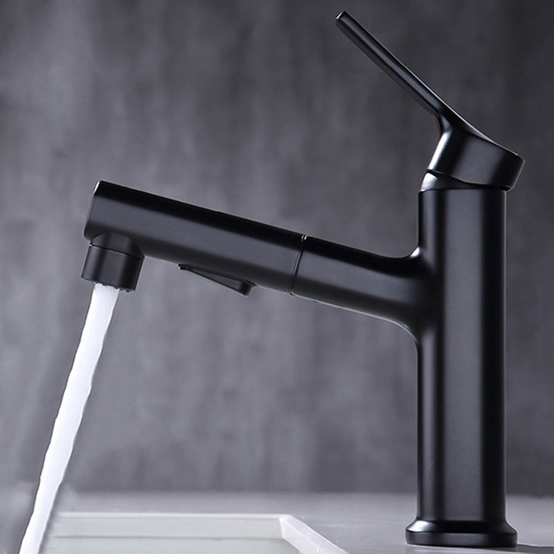 Lisslune | Round Vessel Sink Bathroom Faucet Simple Style Faucet with Brass Material