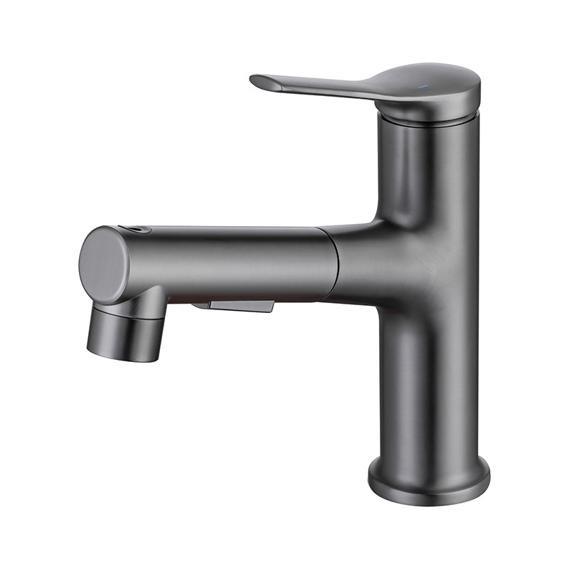 Lisslune | Round Vessel Sink Bathroom Faucet Simple Style Faucet with Brass Material
