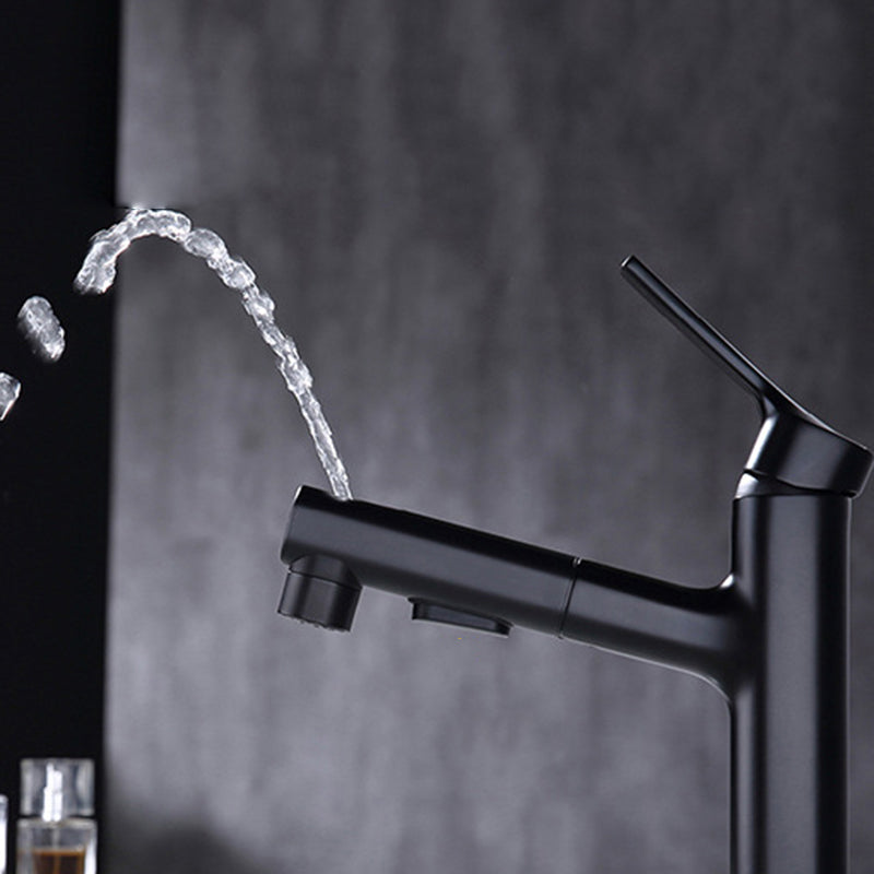 Lisslune | Round Vessel Sink Bathroom Faucet Simple Style Faucet with Brass Material