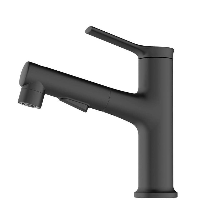 Lisslune | Round Vessel Sink Bathroom Faucet Simple Style Faucet with Brass Material