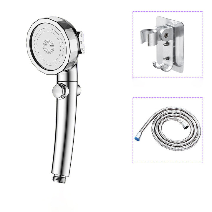Lisslune | Modern Handheld Showerhead Silver Round Standard Showerheads