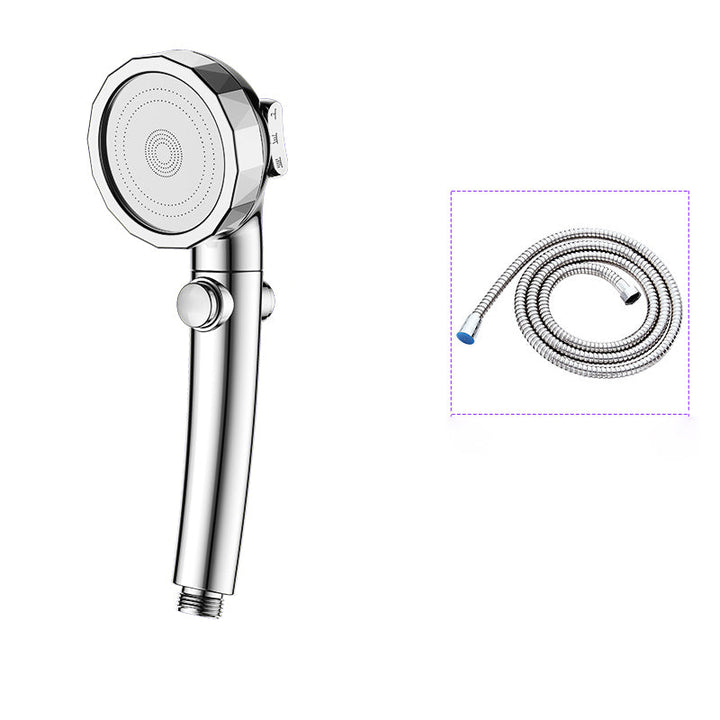 Lisslune | Modern Handheld Showerhead Silver Round Standard Showerheads