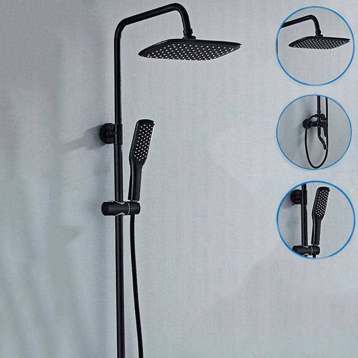 Lisslune | Modern adjustable swivel shower head metal shower fixture on the wall