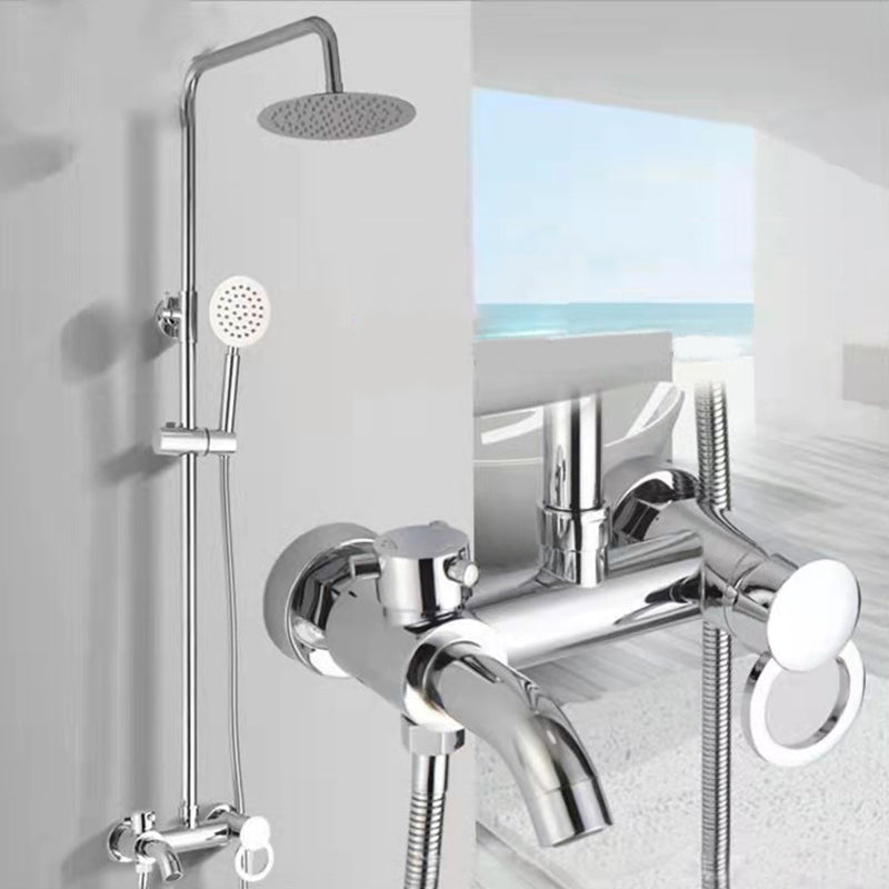 Lisslune | Modern adjustable swivel shower head metal shower fixture on the wall