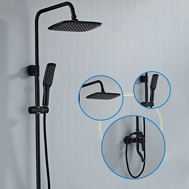 Lisslune | Modern adjustable swivel shower head metal shower fixture on the wall