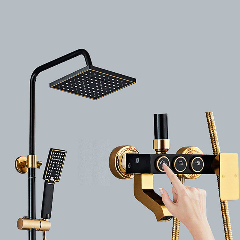 Lisslune | Modern adjustable swivel shower head metal shower fixture on the wall