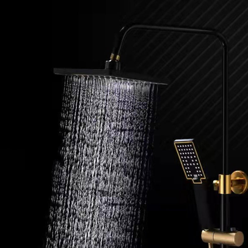Lisslune | Modern adjustable swivel shower head metal shower fixture on the wall