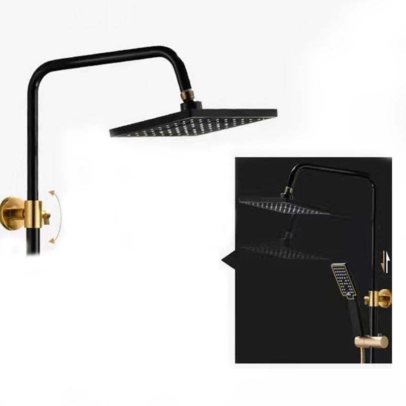 Lisslune | Modern adjustable swivel shower head metal shower fixture on the wall