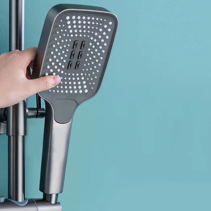 Lisslune | Modern adjustable swivel shower head metal shower fixture on the wall